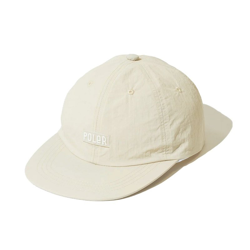 日本限定POLER FURRY FONT NYLON 6P CAP 六片尼龍帽 / 象牙白 - 帽子 - 尼龍 白色