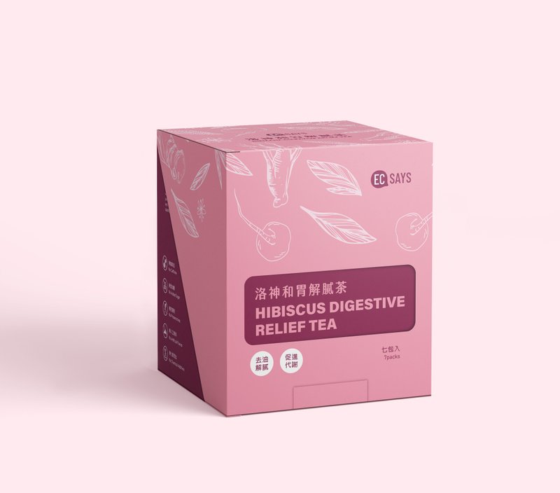 Hibiscus Digestive Relief Tea (7 bags/ box) - ชา - วัสดุอื่นๆ 