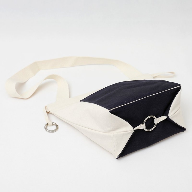 CEMY [Navy Blue] Tote-Fold bag C35 - Handbags & Totes - Cotton & Hemp 