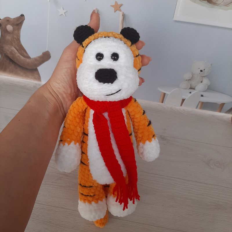 Hobbes stuffed tiger, Calvin and Hobbes, Toy tiger Hobbes, tiger stuffed animal - 寶寶/兒童玩具/玩偶 - 其他材質 