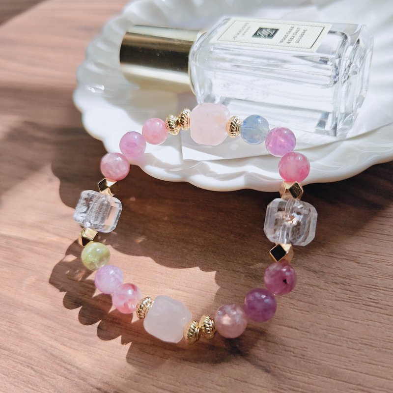【彩祖母晶水晶手鏈 】舒緩壓力|心靈成長|魅力 - 手鍊/手環 - 水晶 粉紅色