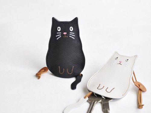 韓国　PIYONG キーリング　黒猫レザー 0121-1_b87834d0-e07a-419f-b8d3