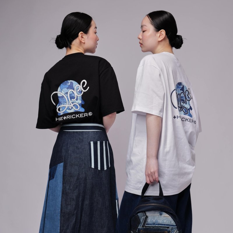 【情人節精選-任選兩件5200】Darren聯名Qpee T-shirt_黑/白 - 男 T 恤 - 棉．麻 