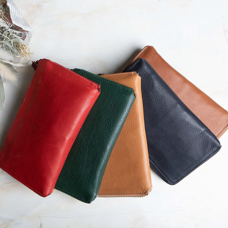 TIDY2.0 Organize your wallet, grow your own wallet, L-shaped zipper long wallet made of all leather, name engraved, multicolor, ladies HAW021-MO - Wallets - Genuine Leather 