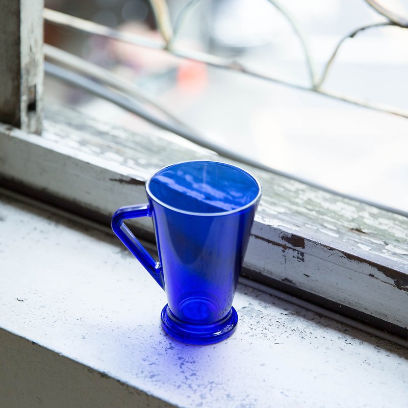SAGE /良いペアの生息地のセント鎖国エレガントなブルーマグカップ_ - マグカップ - ガラス ブルー