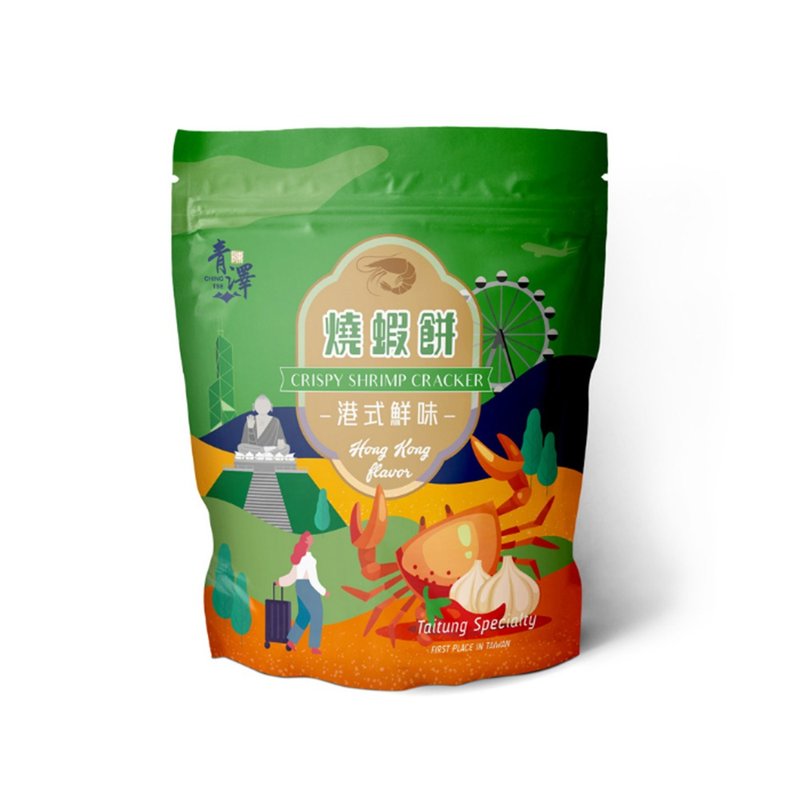 Pre-Order Qing Ze Roasted Shrimp Cake 100g | Hong Kong Style Fresh Flavor - ขนมคบเคี้ยว - วัสดุอื่นๆ 