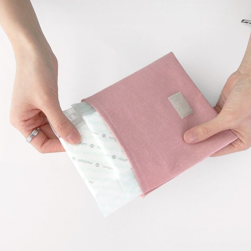 ICONIC personality girl private storage folding bag v2- elegant powder, ICO51753 - ของใช้ส่วนตัวผู้หญิง - ผ้าฝ้าย/ผ้าลินิน สึชมพู