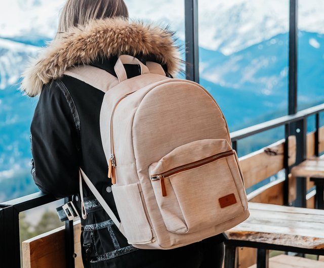 Nordace Siena Pro Two Colors Available - Beige Classic Backpack