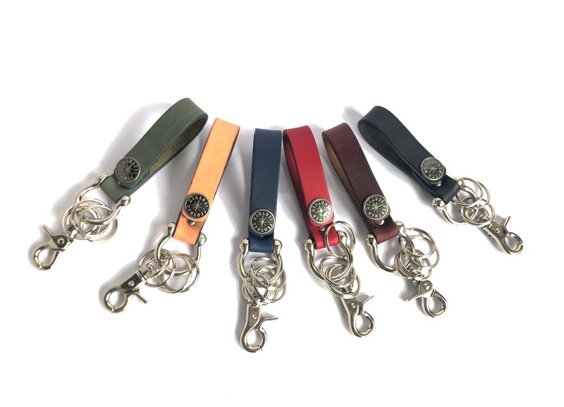 [FeatherLeather] Horseshoe Shaped Small Keyring/Silver Buckle - ที่ห้อยกุญแจ - หนังแท้ 