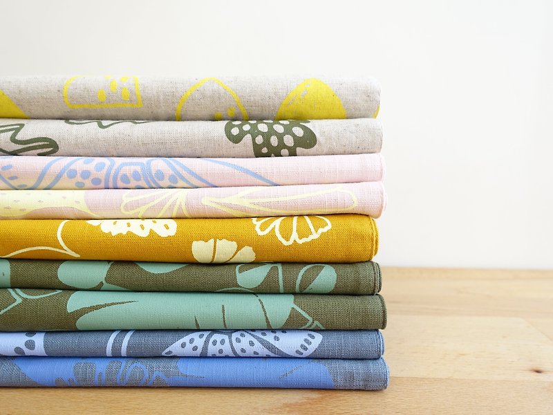 Handmade Silk Printing Tea Napkins 10 Colors - Place Mats & Dining Décor - Cotton & Hemp Multicolor