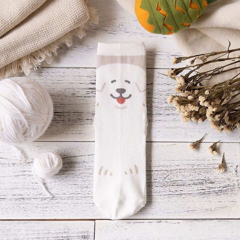 Single Socks – White (Single) - ถุงเท้า - ผ้าฝ้าย/ผ้าลินิน ขาว