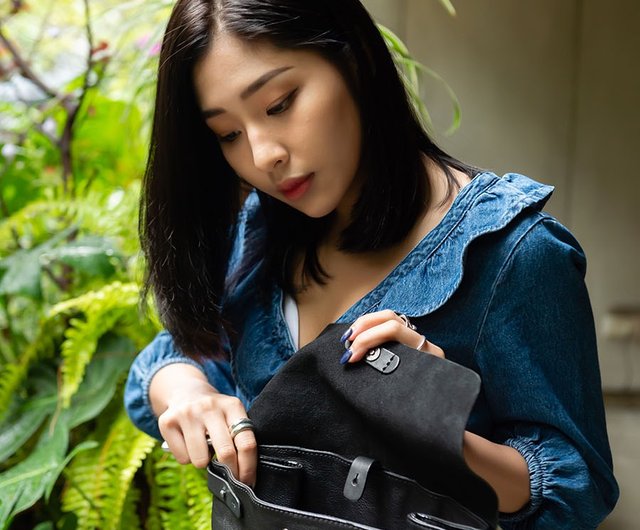 封筒型バックパックブラック - ショップ no216 リュック・バック