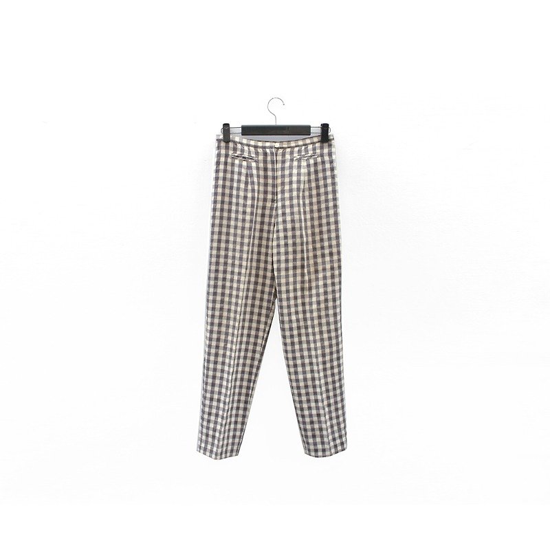 │Slowly│ small checks -... Literary retro vintage plaid pants │vintage - Women's Pants - Other Materials Multicolor