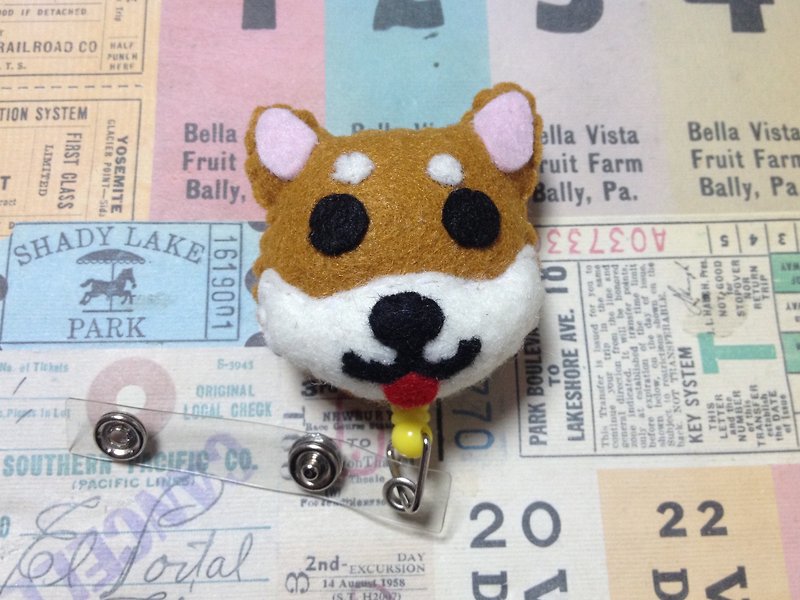 Shiba Inu-Model Identification Card Telescopic Clip - ID & Badge Holders - Other Materials 