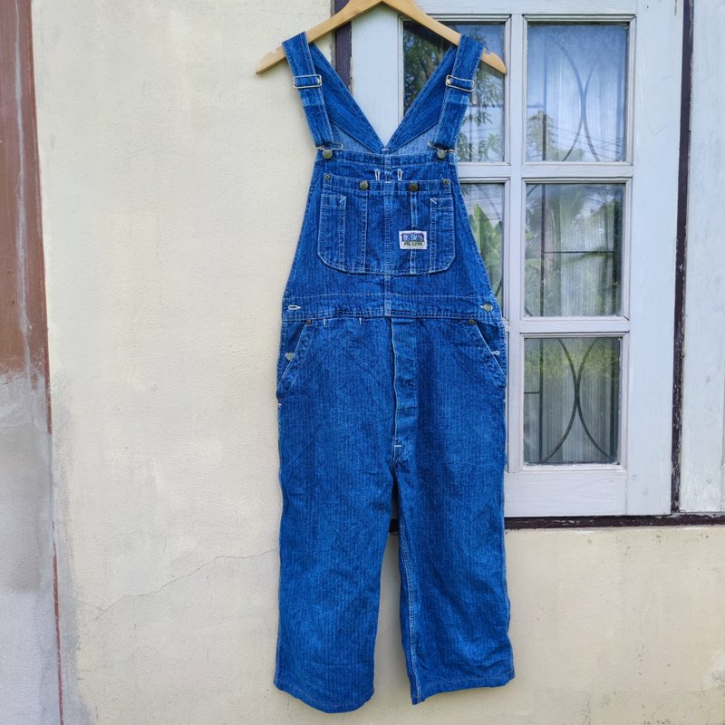 Vintage Big Smith Work Clothes  Denim Bib  Carpenter Blue Jeans Overalls - Overalls & Jumpsuits - Cotton & Hemp Blue