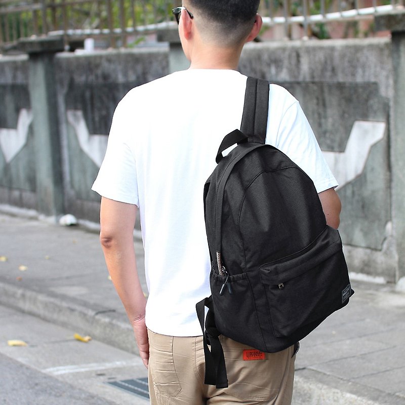Athena 2 in 1 backpack(14 inch Laptop OK)-Black Grey_105188 - Backpacks - Waterproof Material Black