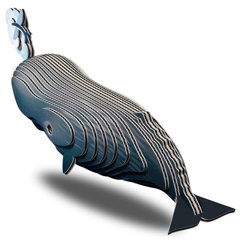 EUGY 3D Cardboard Kit Set Model - 092 Sperm Whale - Puzzles - Paper Blue