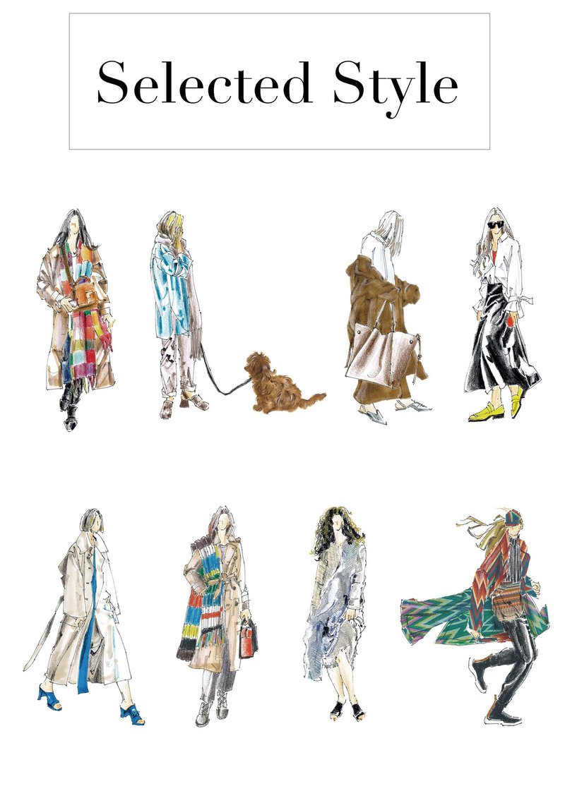 Fashion Clothing Drawing Stickers-Street Shooting Girls-8 Into Selected Series - Stickers - Paper 