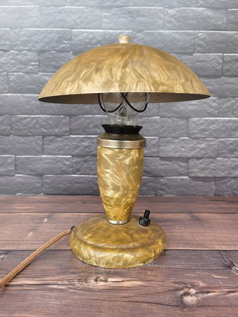 Table metal lamp mushroom USSR Soviet metal blue lamp night light retro vintage - Lighting - Other Materials 