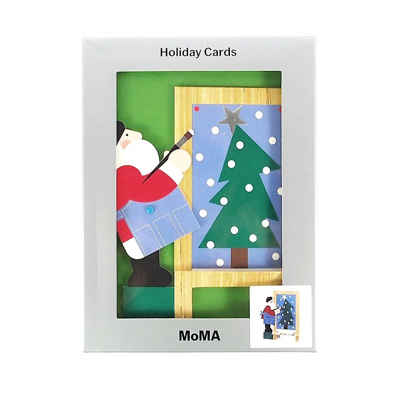 為你畫棵聖誕樹 耶誕盒卡8入【Up With Paper MoMA 聖誕節系列】 - 心意卡/卡片 - 紙 多色