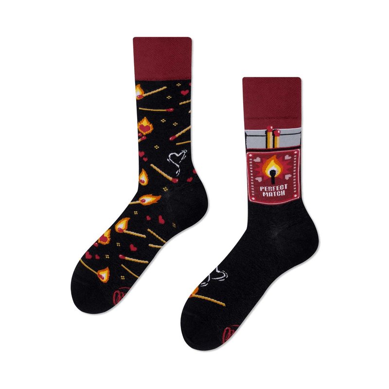 Perfect Match Mismatched Adult Crew Sock - Socks - Cotton & Hemp Black