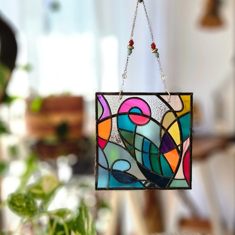 新作　One Earth Harmony – 色結び　オーナメントスクエア - 壁貼/牆壁裝飾 - 琉璃 多色