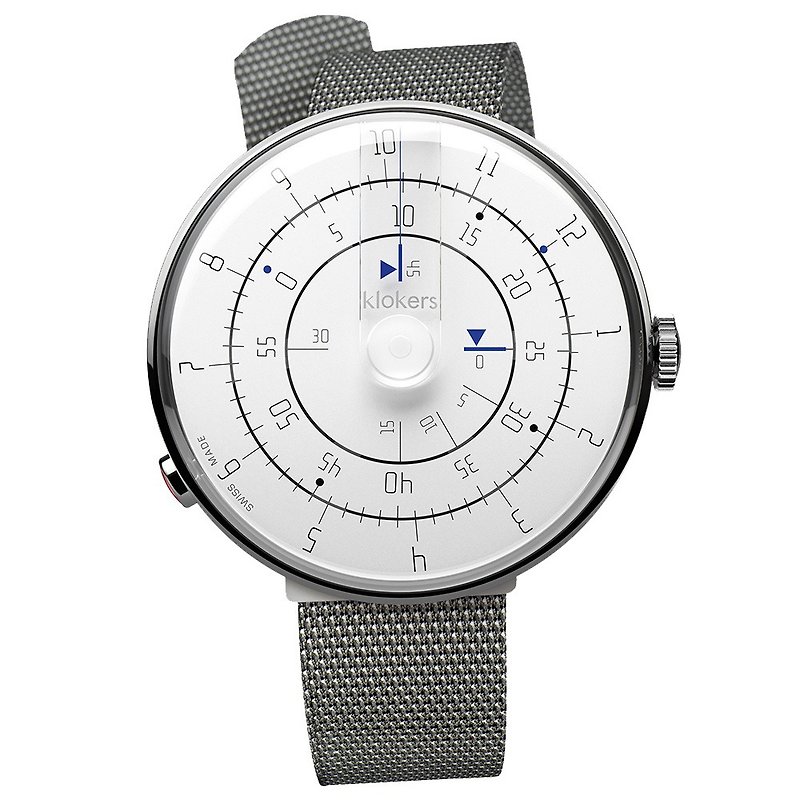 KLOK-01-M1 minimalist white watch head + Milanese strap_plus size to get original bracelet - นาฬิกาผู้ชาย - วัสดุอื่นๆ 
