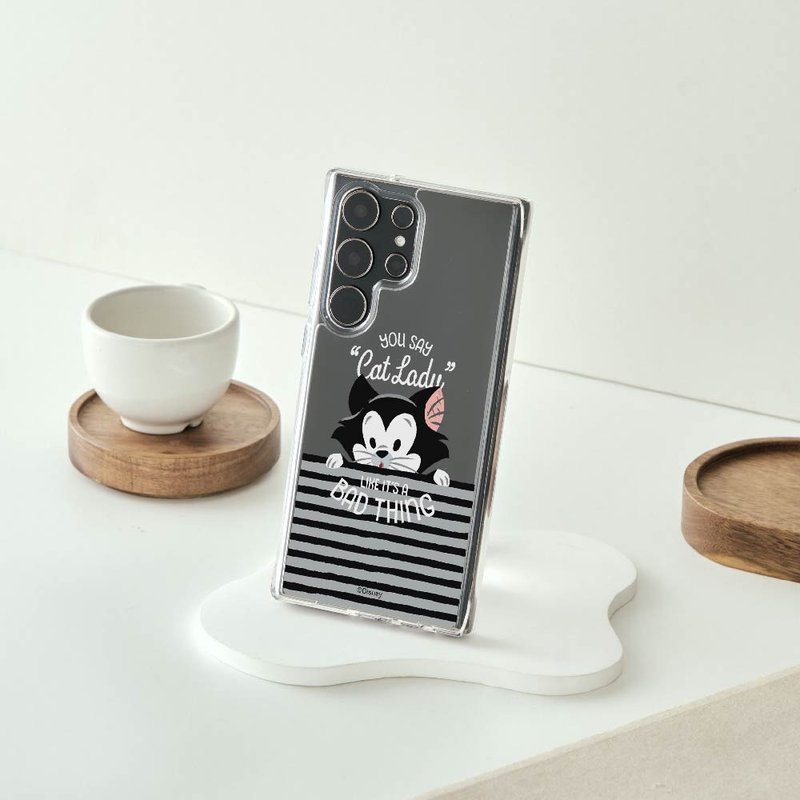 Disney Cats And Dogs-費加洛線條探頭款防摔透明SAMSUNG手機殼 - 手機殼/手機套 - 塑膠 多色