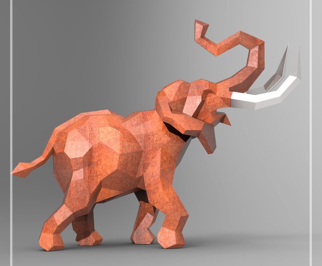 Digital】Welding Project Plans Drawings Elephant (DXF, PDF