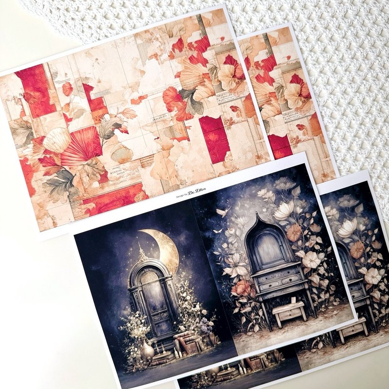 Z667 - a variety of background - 貼紙 - 紙 