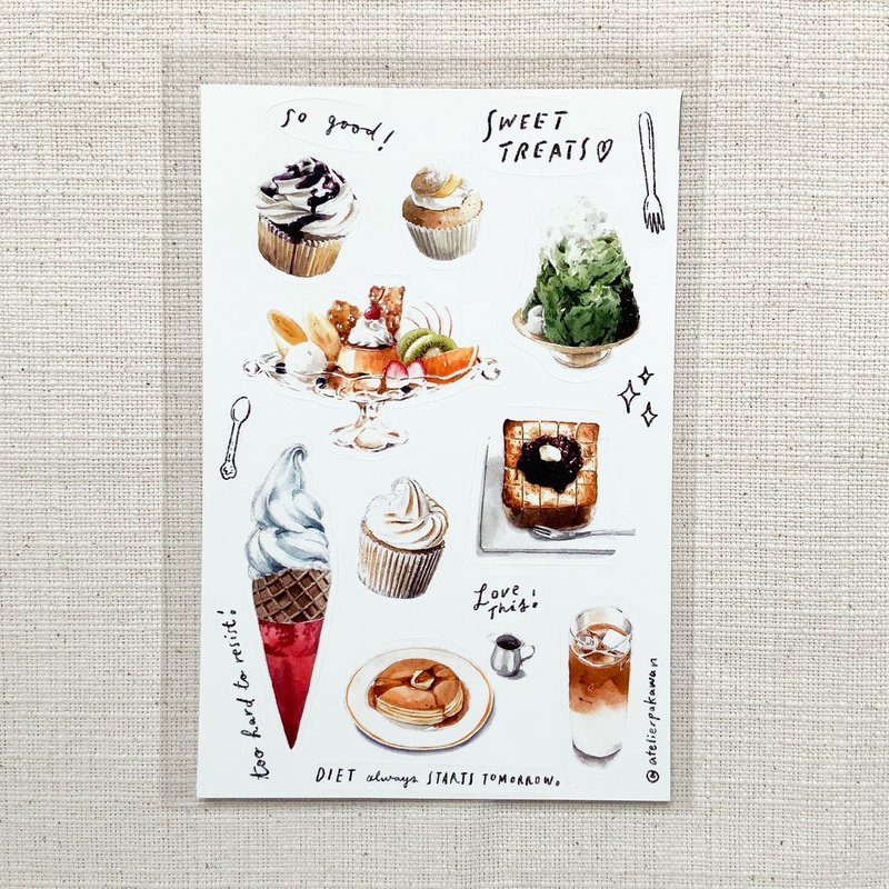 Paper Stickers Multicolor - Dessert Sticker