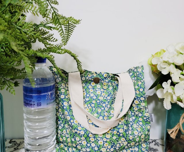 花柄　トートバッグ　北欧　エコバッグ　モスグリーン　ハンドメイド 花柄 トートバッグ 北欧 エコバッグ モスグリーン ハンドメイド