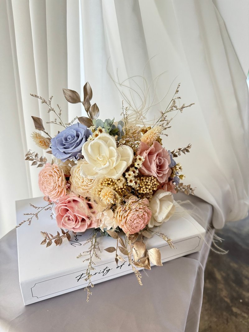 永生花新娘捧花 婚禮捧花 客製化捧花 - 乾燥花/永生花 - 植物．花 