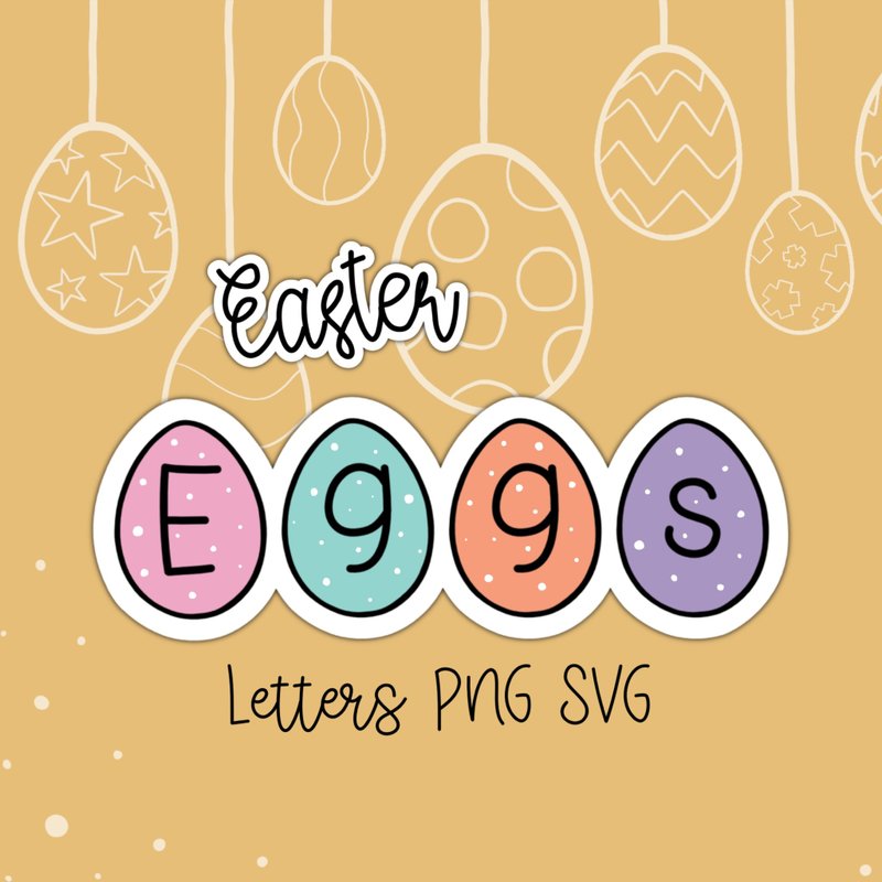 Easter Eggs Letters PNG SVG - 其他數位設計 - 其他材質 