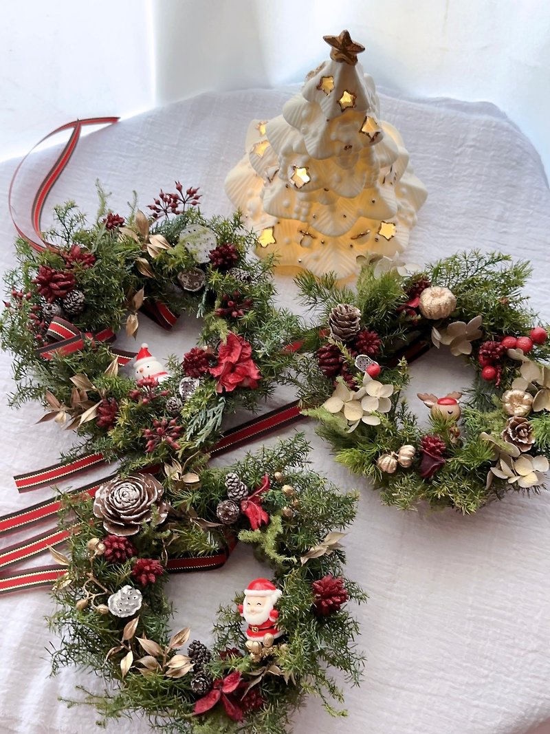 Christmas wreath/gift exchange/gift giving/pendant - ช่อดอกไม้แห้ง - พืช/ดอกไม้ 