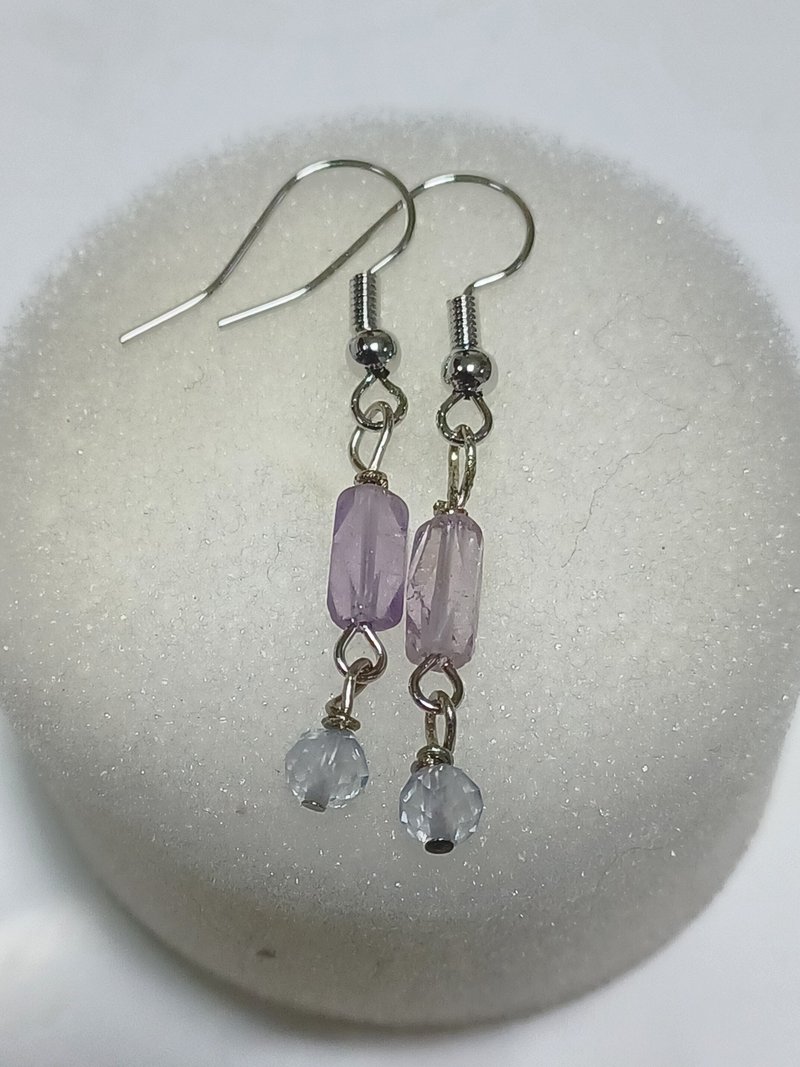 紫黃晶耳環 - 耳環/耳夾/耳骨夾 - 半寶石 