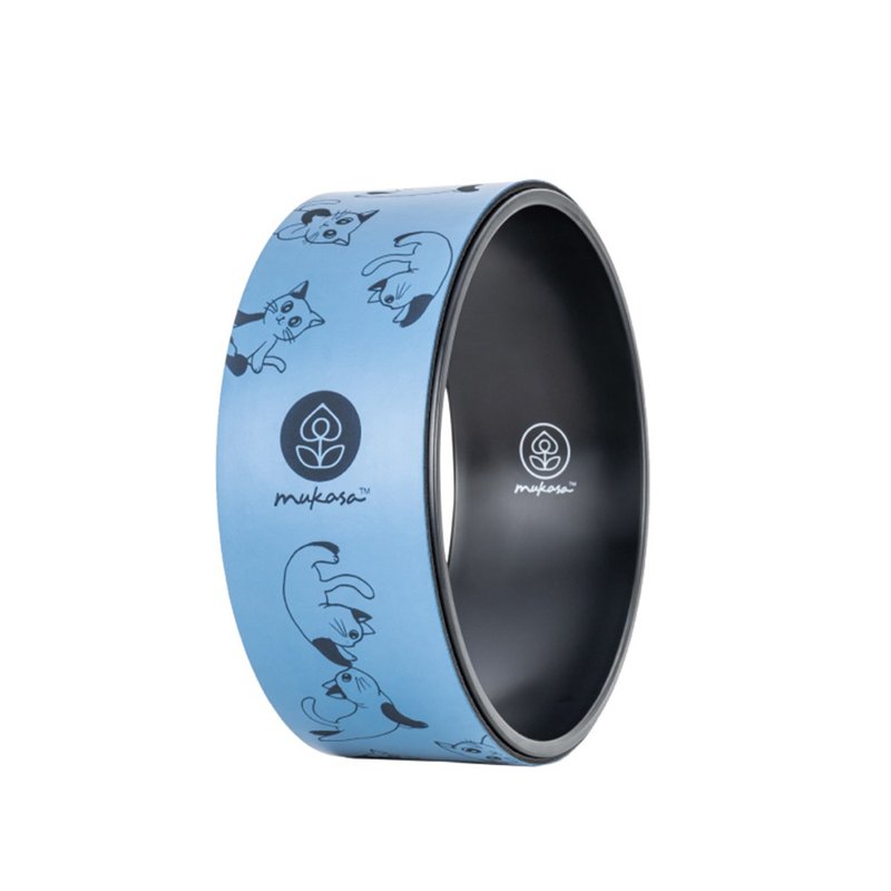 【Mukasa】PU Yoga Wheel-Blue/Cat-MUK-21506 - อุปกรณ์เสริมกีฬา - วัสดุอื่นๆ สีน้ำเงิน