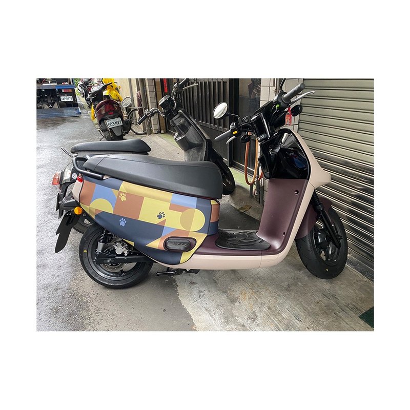 Geometric figure + cat footprint (reggae Brown) gogoro series car cover anti-scratch car cover - Other - Polyester Pink