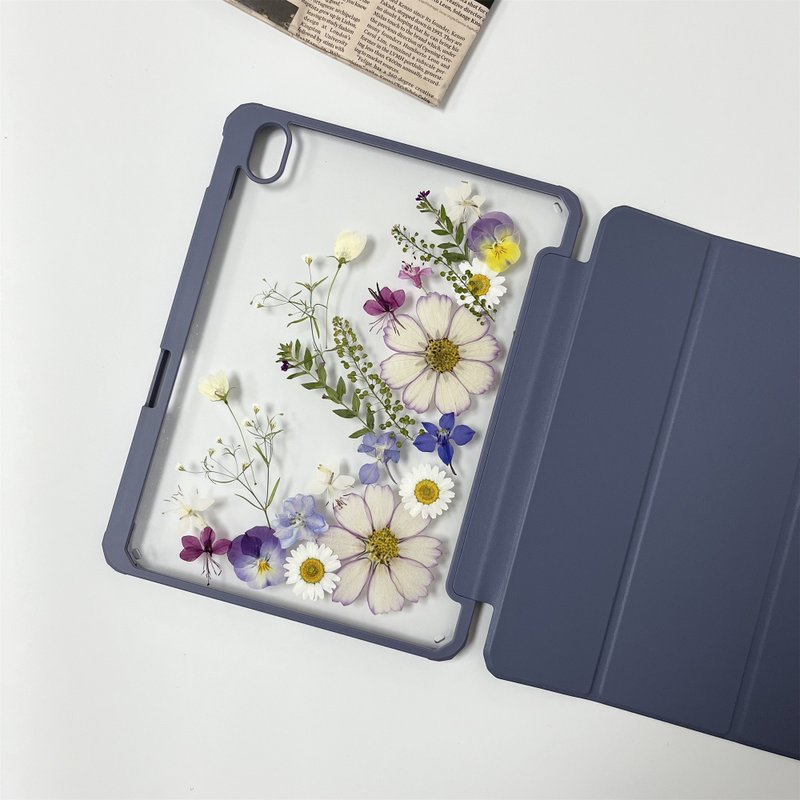 日向雛菊手工押花iPad殼 iPad Air 11寸 13寸 iPad Pro 11寸 13寸 - 手機殼/手機套 - 植物．花 