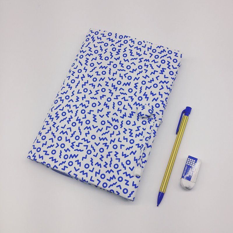 【打摩斯密碼給你】白底藍字 - 筆記本/手帳 - 棉．麻 藍色