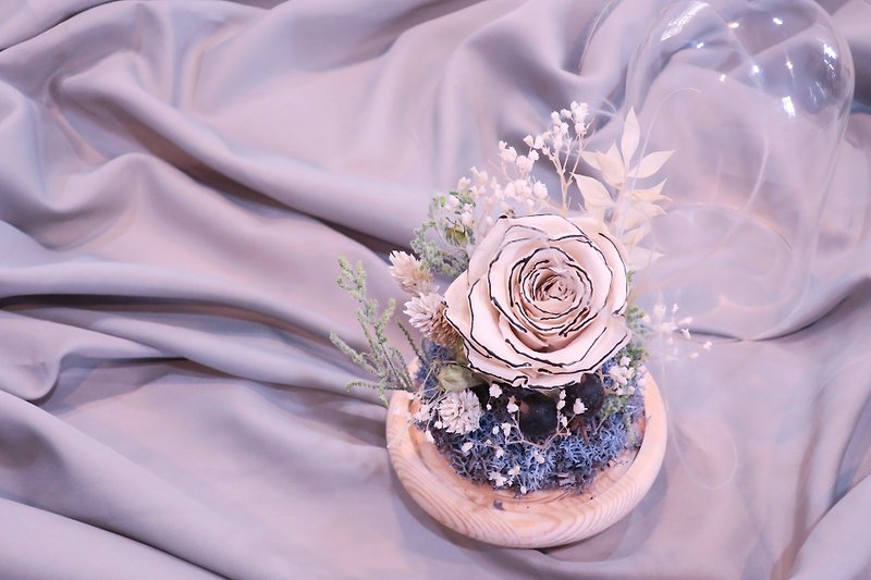 24H出貨▫One Flower▫ 永生玫瑰玻璃花盅 - 裝飾/擺設  - 植物．花 銀色
