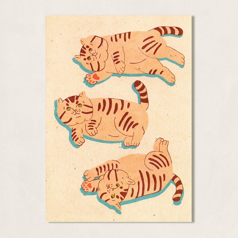 弁当の猫絵葉書 / タンブリング - カード・はがき - 紙 ホワイト