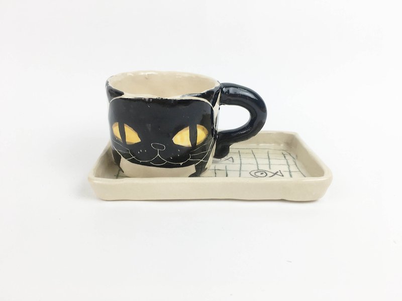 Nice Little Clay Manual Cup Set_大黑猫0135-02 - Mugs - Pottery White