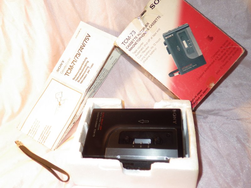 SONY TCM-73 卡式錄音機麥克風揚聲器附盒手冊 AS-IS 零件 - 其他 - 其他材質 