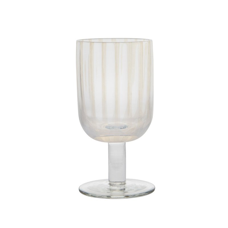 Mizu條紋手工玻璃杯 / 高腳酒杯 / 2入組 - 玻璃杯 - 玻璃 多色