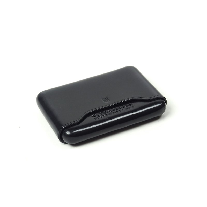Name card leather case /Granite BLACK - Card Holders & Cases - Genuine Leather Black