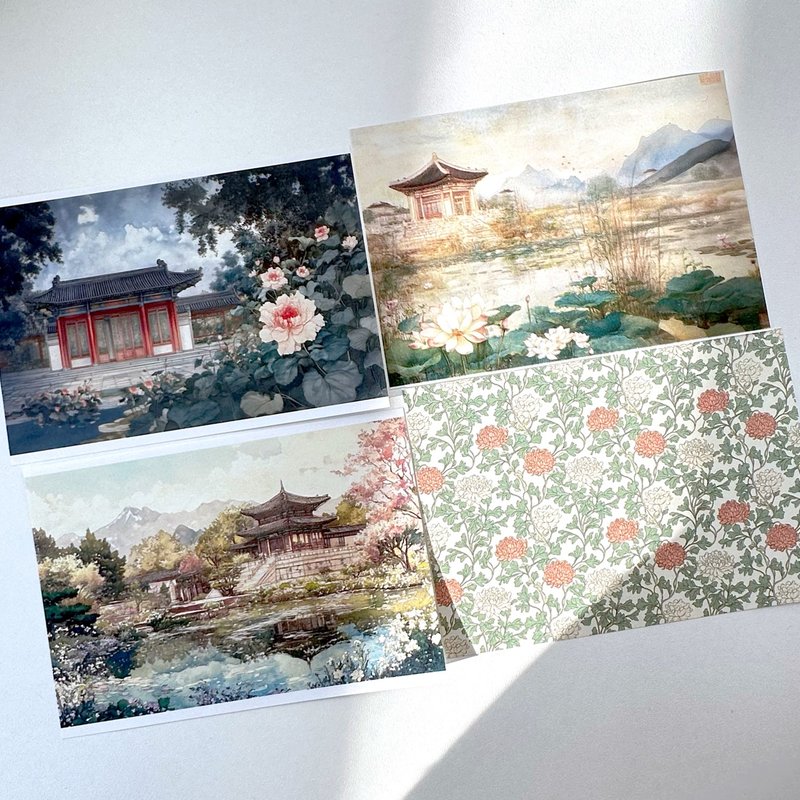 oriental background paper 100g MIX (anns note) vintage collage - 貼紙 - 紙 多色
