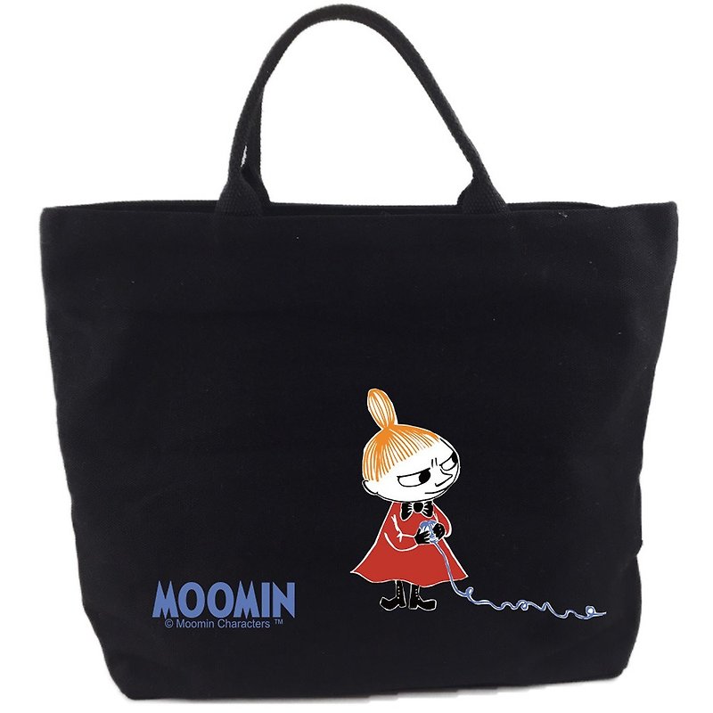 Moomin Lulu Rice Authorized-Zipper Canvas Bag (Large), AE04 - กระเป๋าถือ - ผ้าฝ้าย/ผ้าลินิน 