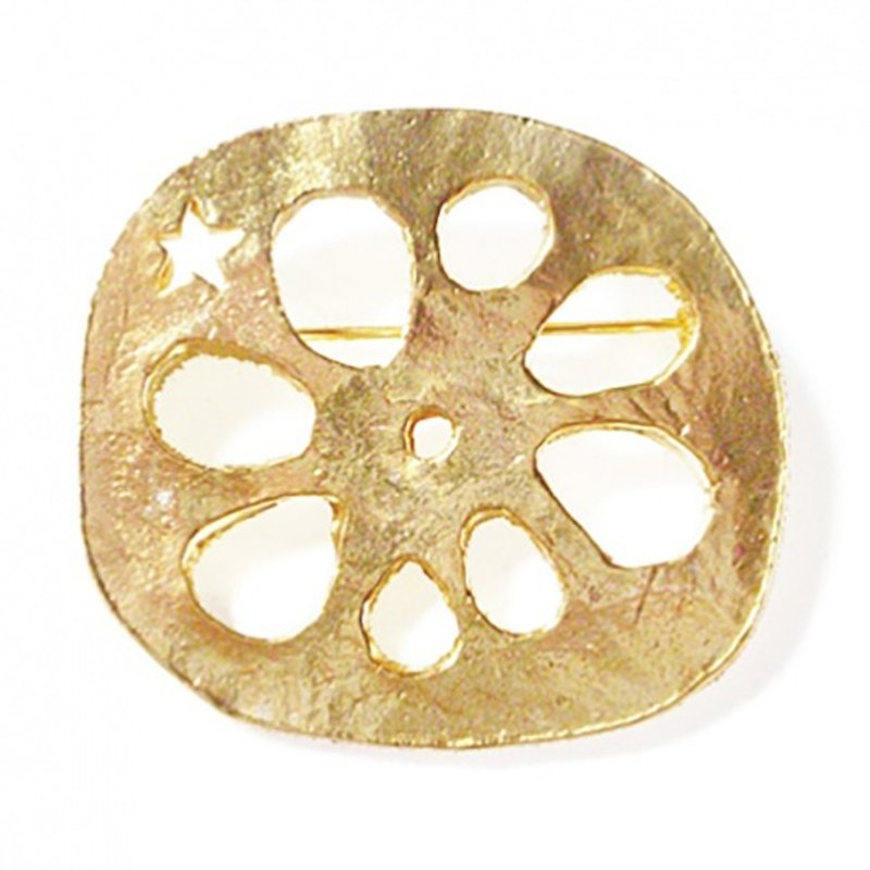 Lotus Roots Brooch Lotus Roots Brooch / Pin Brooch PB043 - Brooches - Other Metals Gold