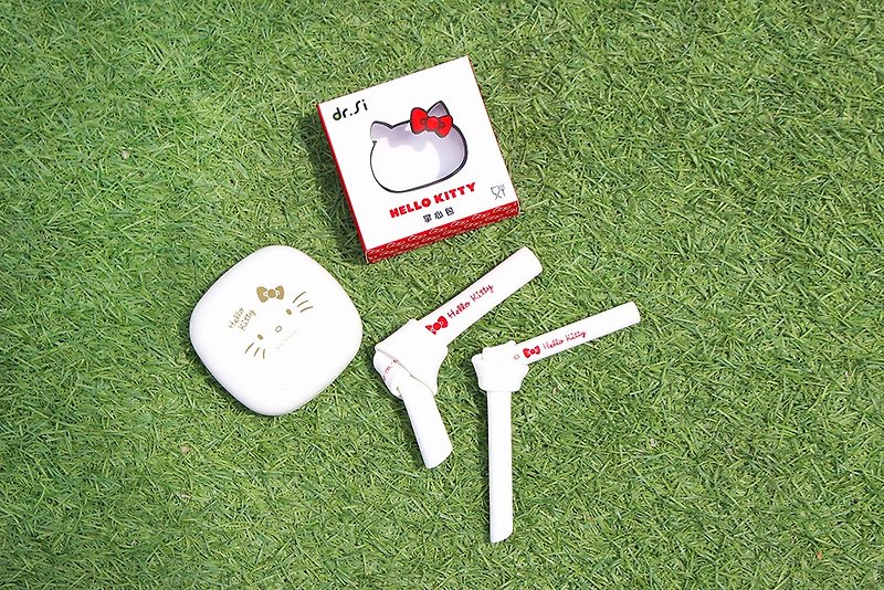 【Hello Kitty Silicone Smart Palm Bag】Suitable for straw set, eco-friendly cup, accompanying cup - หลอดดูดน้ำ - ซิลิคอน ขาว
